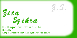 zita szikra business card